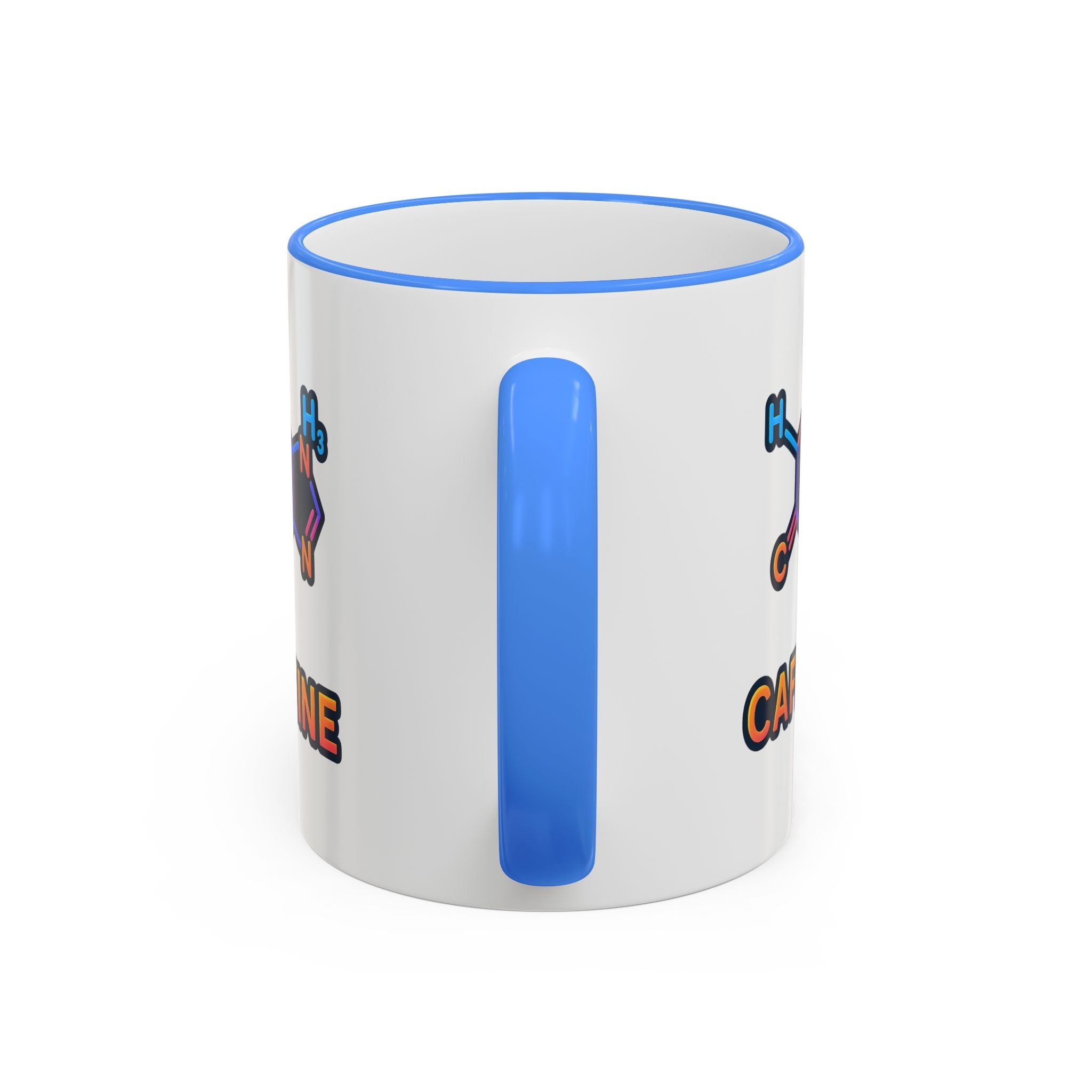 Caffeine Mug | Accent Rim and Handle Coffee Cup - Mutantur Labs LLC