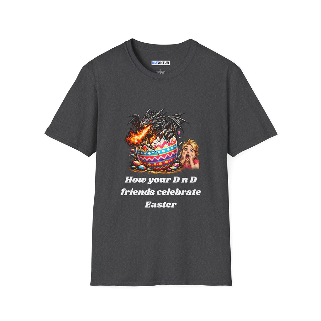 Dragon roasting Easter egg T-Shirt | How your DnD friends celebrate Easter - Mutantur Labs LLC