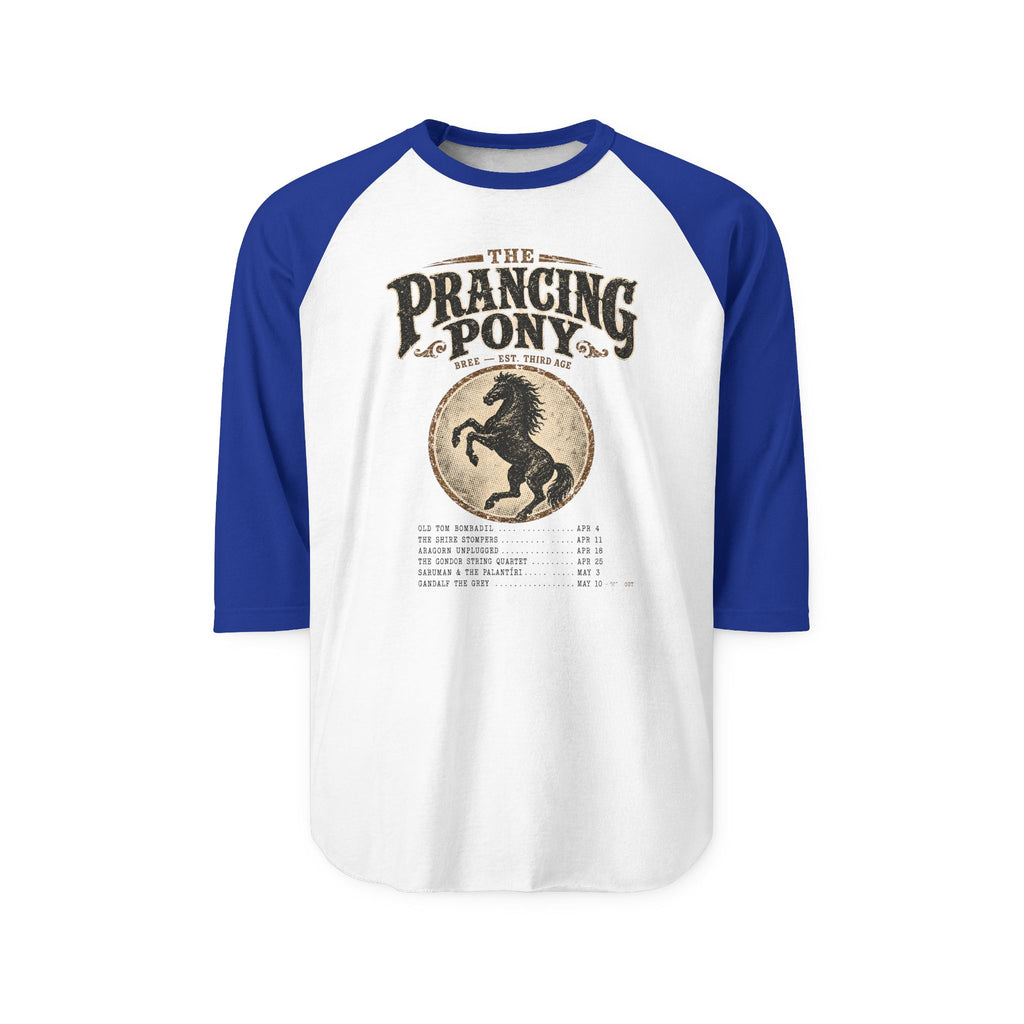 Prancing Pony Raglan Shirt — Vintage Middle-Earth Concert Tee