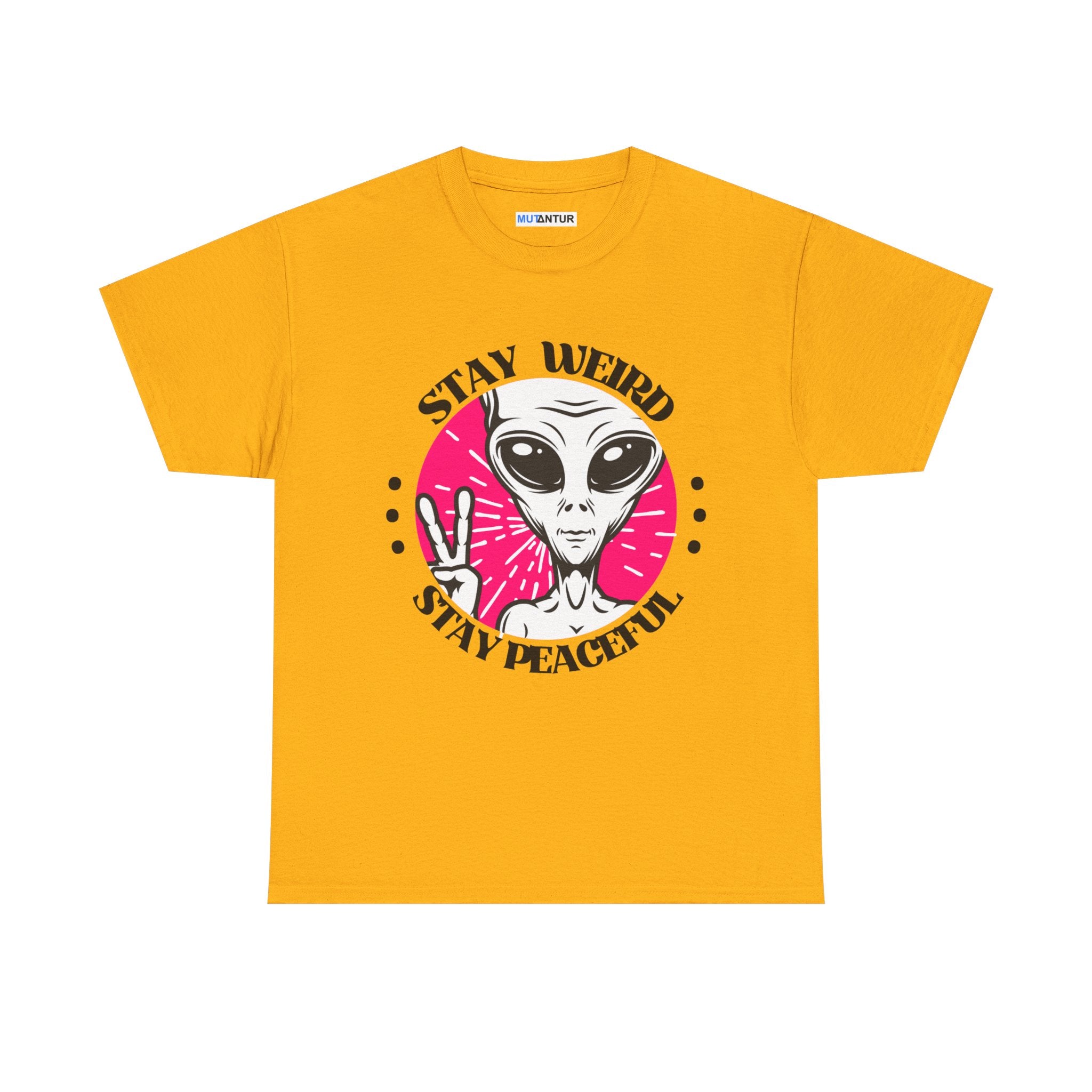 Stay Weird Stay Peaceful -Galaxy Vibes Unisex Tee - Alien Tee, Sci-Fi Fashion - Mutantur Labs LLC