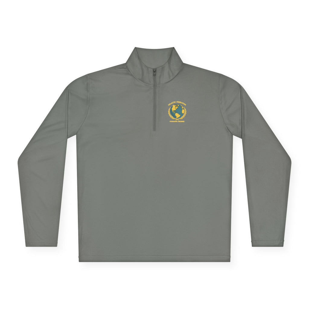 Galactic Federation Unisex Quarter-Zip Pullover - Comfortable, Stylish Outerwear for Outdoor Adventures - Mutantur Labs LLC