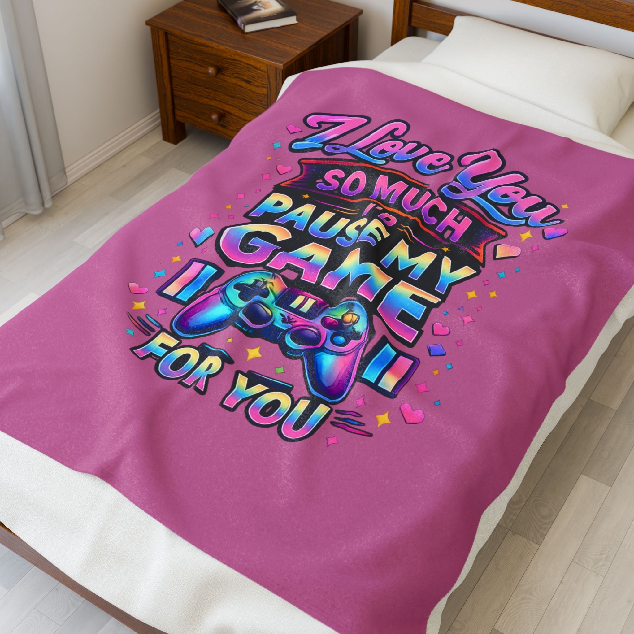 I Love You So Much I'd Pause My Game Blanket | Funny Gamer Gift Throw