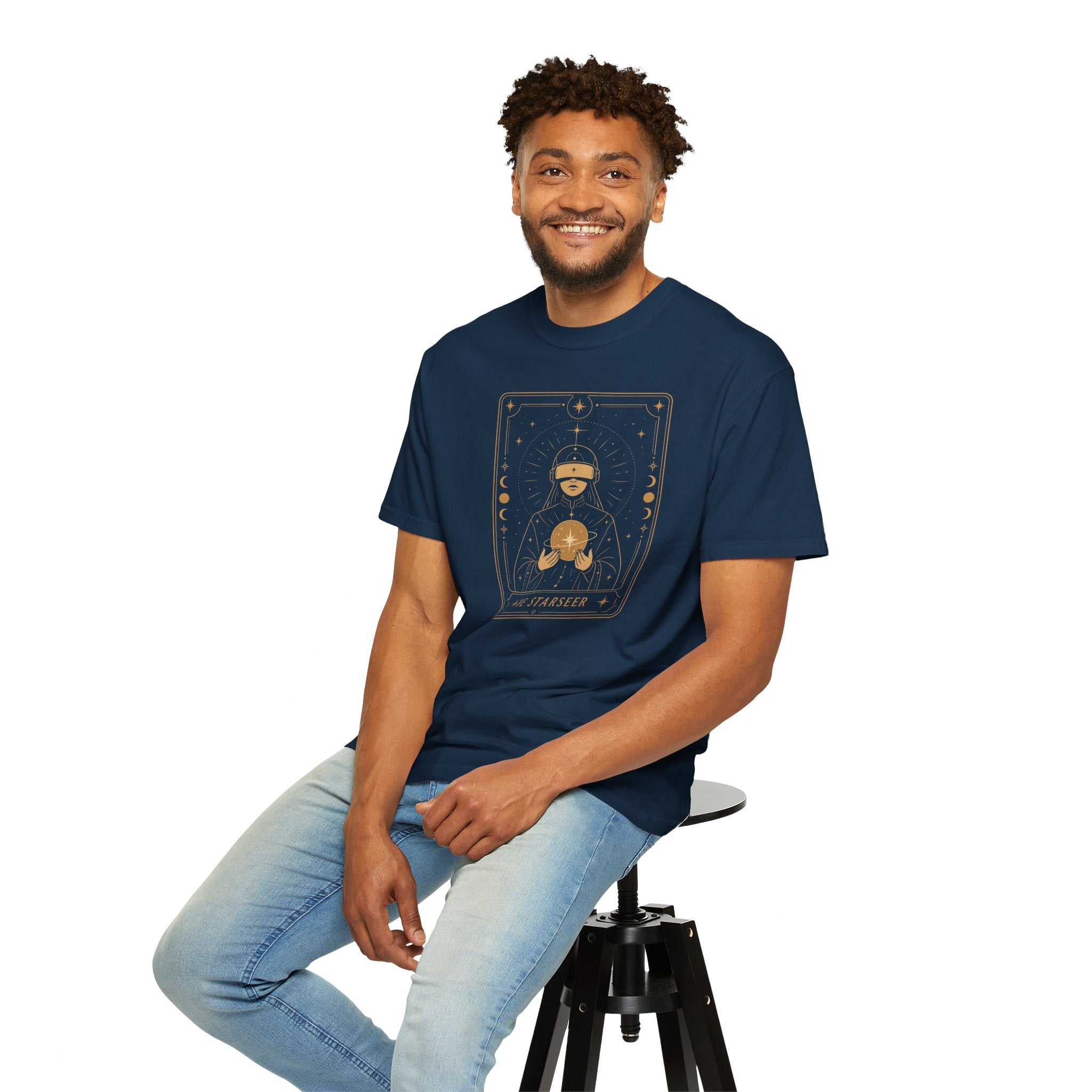 Star Seer Tarot Sci-Fi Graphic Tee – Futuristic T-Shirt Gift for Space Nerds - Mutantur Labs LLC