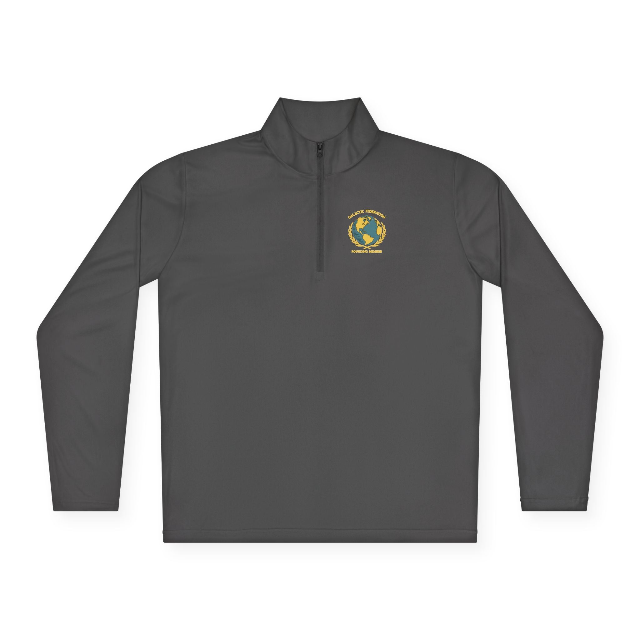 Galactic Federation Unisex Quarter-Zip Pullover - Comfortable, Stylish Outerwear for Outdoor Adventures - Mutantur Labs LLC