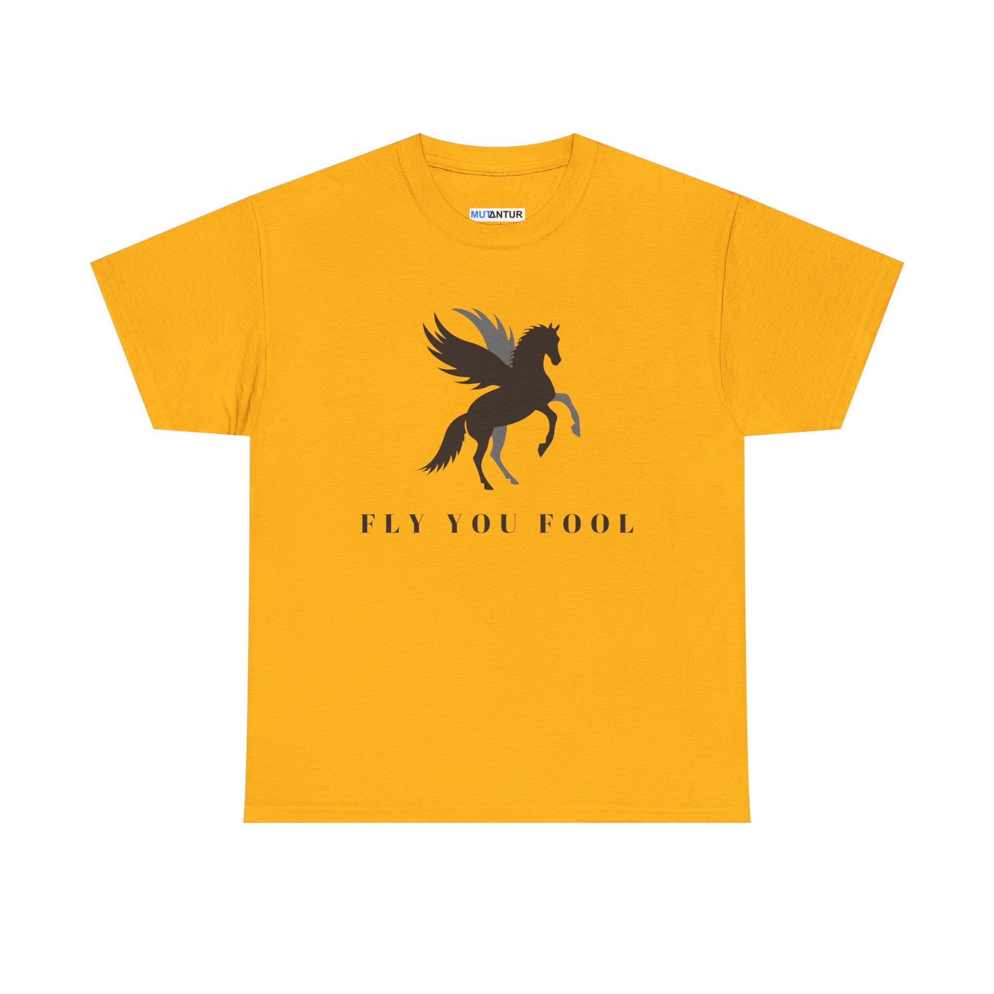 Pegasus silhouette Graphic T-Shirt: Fly You Fool Mythical Horse Tee - Mutantur Labs LLC