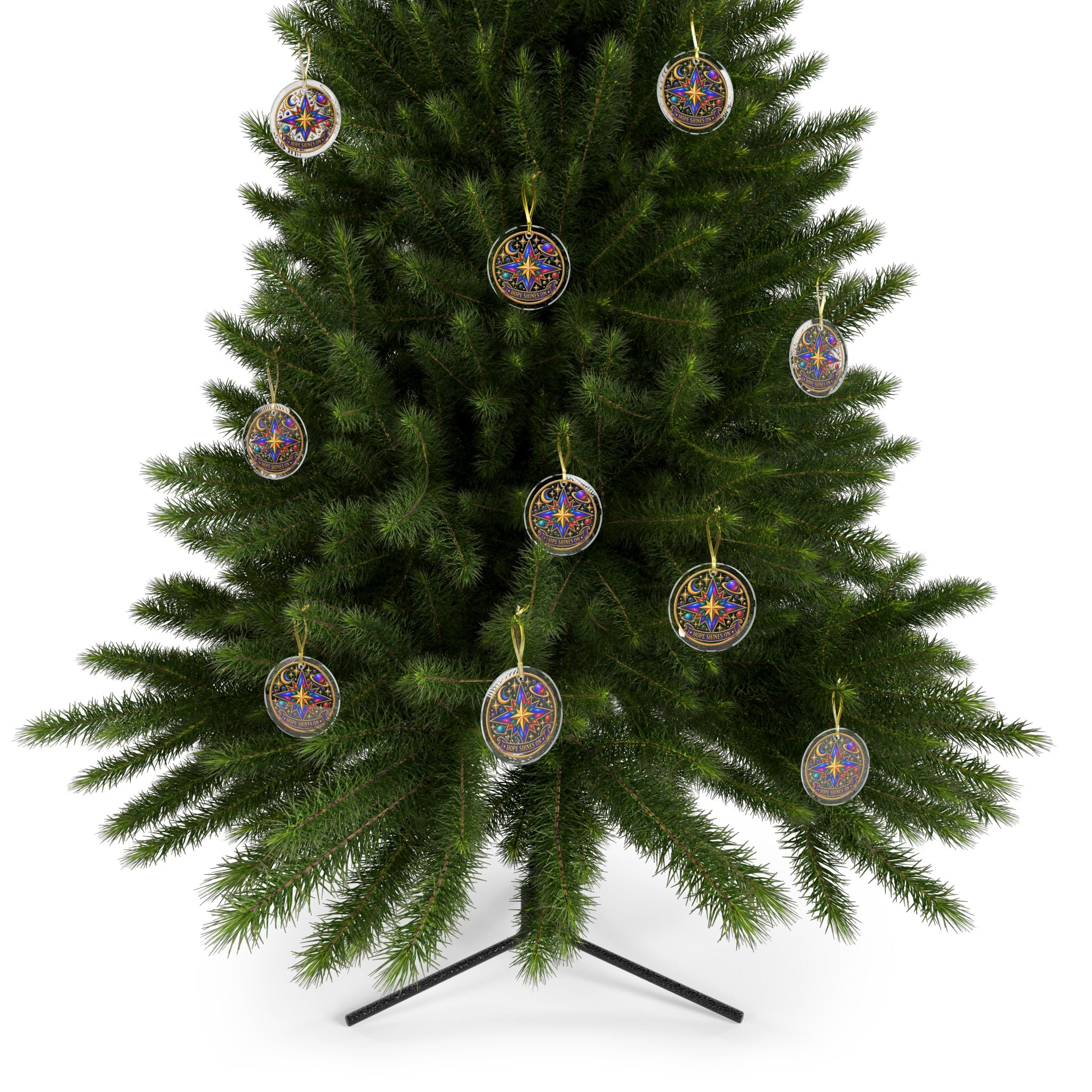 Hope Shines On Celestial Glass Ornament