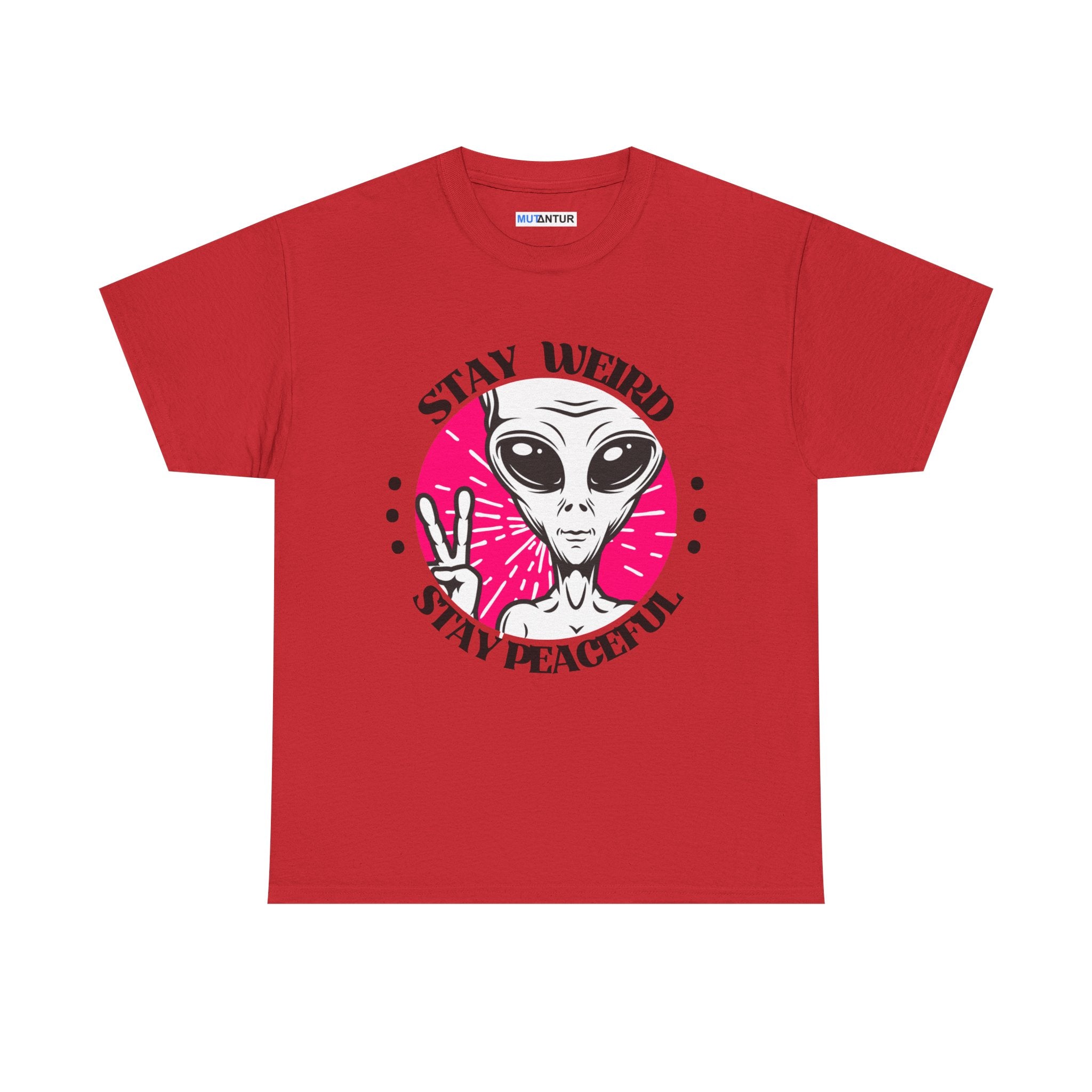 Stay Weird Stay Peaceful -Galaxy Vibes Unisex Tee - Alien Tee, Sci-Fi Fashion - Mutantur Labs LLC