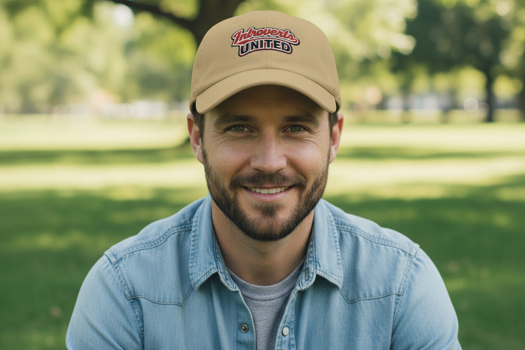 Introverts United Dad Cap | Embroidered Baseball Hat - Mutantur Labs LLC