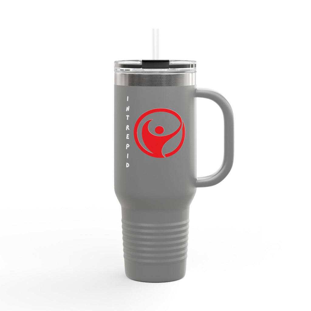 Intrepid Human Figure Logo 40oz Travel Mug Insulated Adventure Tumbler - Mutantur Labs LLC