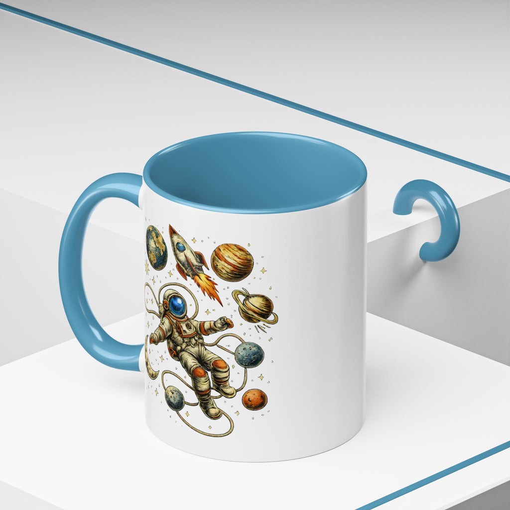 Astronaut in Space Coffee Mug | Rocket Planets Solar System - Mutantur Labs LLC