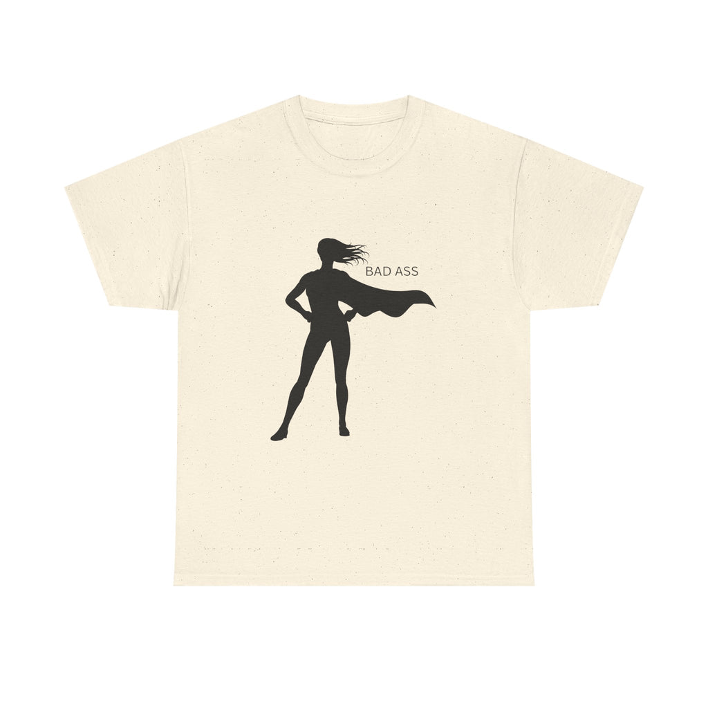 Bad Ass Superhero Silhouette Tee | Woman Cape Silhouette T-Shirt - Mutantur Labs LLC