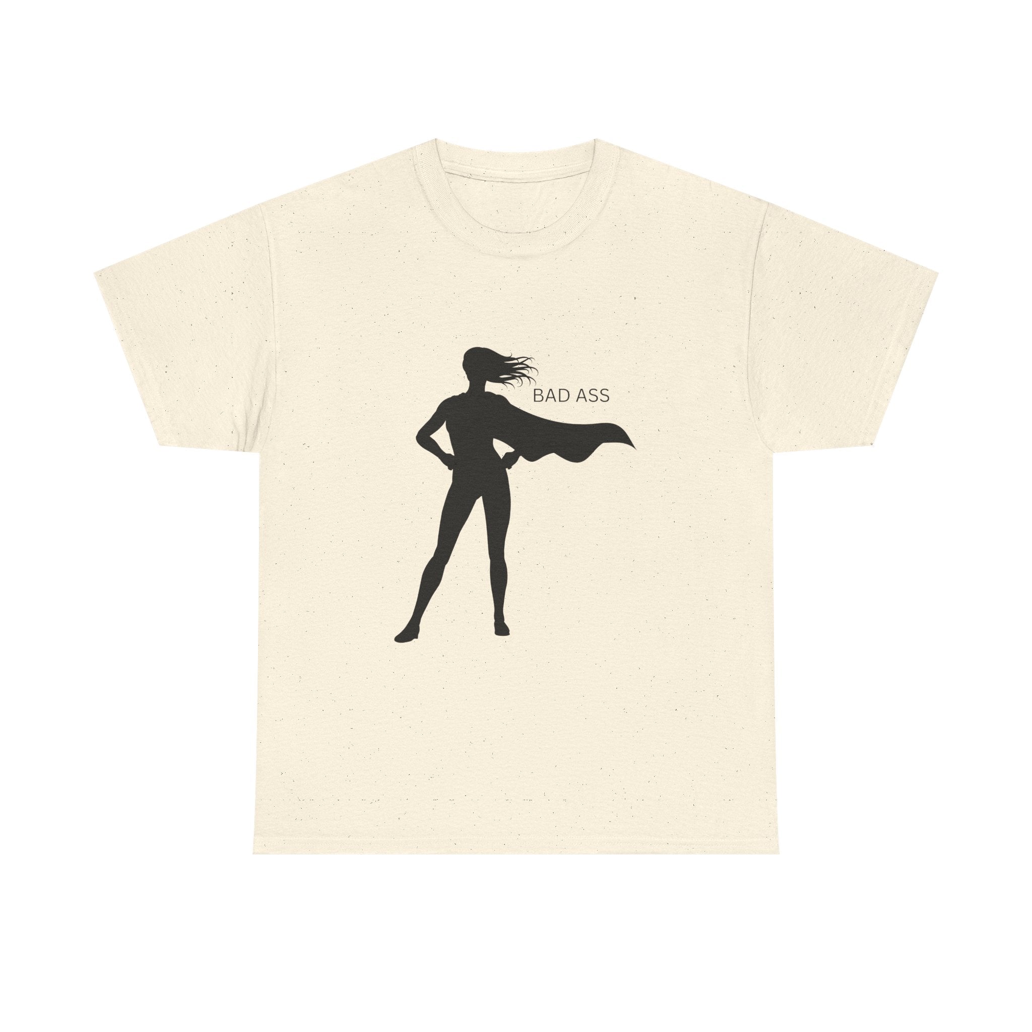 Bad Ass Superhero Silhouette Tee | Woman Cape Silhouette T-Shirt - Mutantur Labs LLC