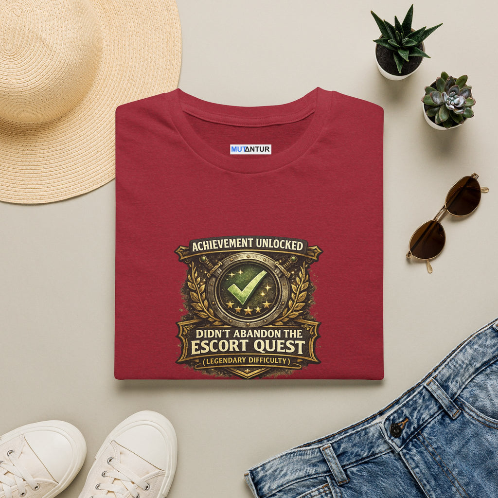 "Achievement Unlocked: Didn't Abandon the Escort Quest" Gamer Tee