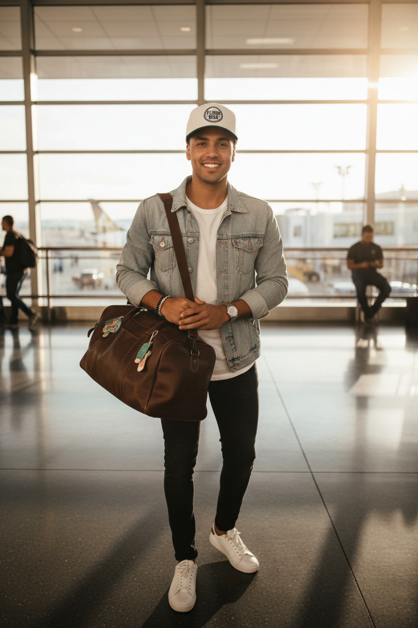 FLIGHT RISK Embroidered Mid Profile Baseball Cap | Funny Travel Hat | Aviation Humor Dad Cap | Minimalist Adventure Snapback | Gift for Frequent Flyers