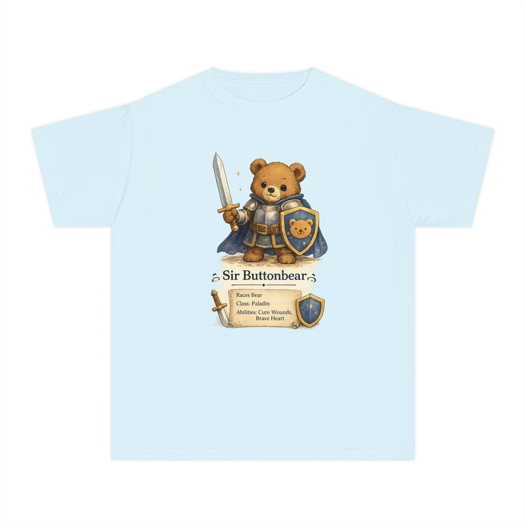 Sir Buttonbear Paladin Bear Character Kids T-Shirt