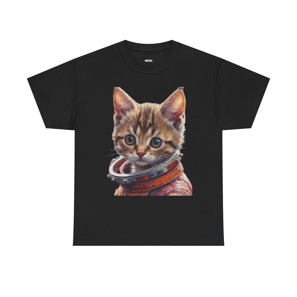 Astronaut Kitty Unisex Heavy Cotton Tee - Mutantur Labs LLC