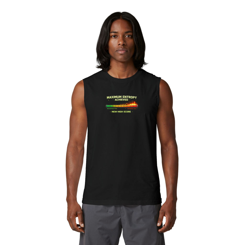 Maximum Entropy Achieved Muscle Tank — Funny Gamer Science Tank Top
