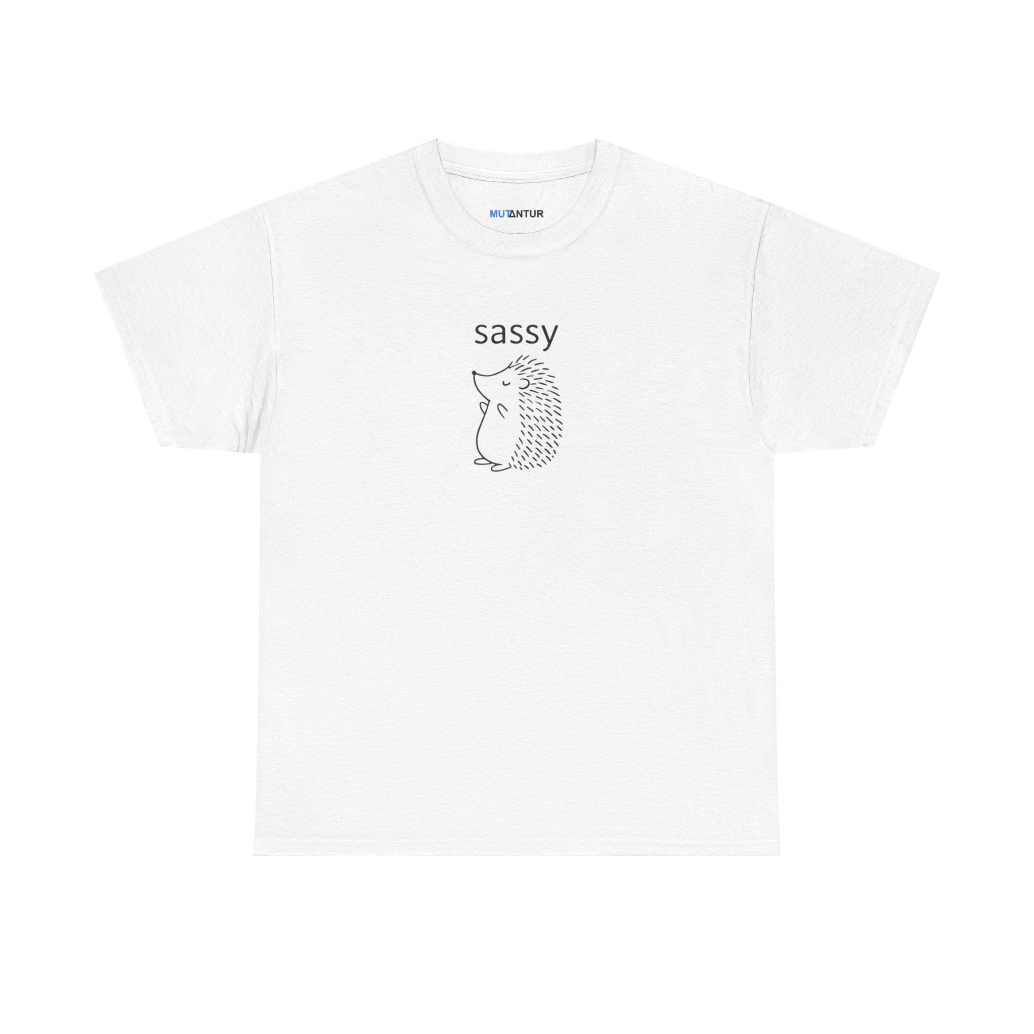 Sassy hedgehog Tee — Minimal Cute Graphic T-Shirt - Mutantur Labs LLC