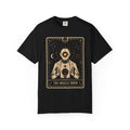 Oracle Droid Tarot T‑Shirt — Retro Sci‑Fi Tarot Robot Graphic Comfort Colors Tee - Mutantur Labs LLC