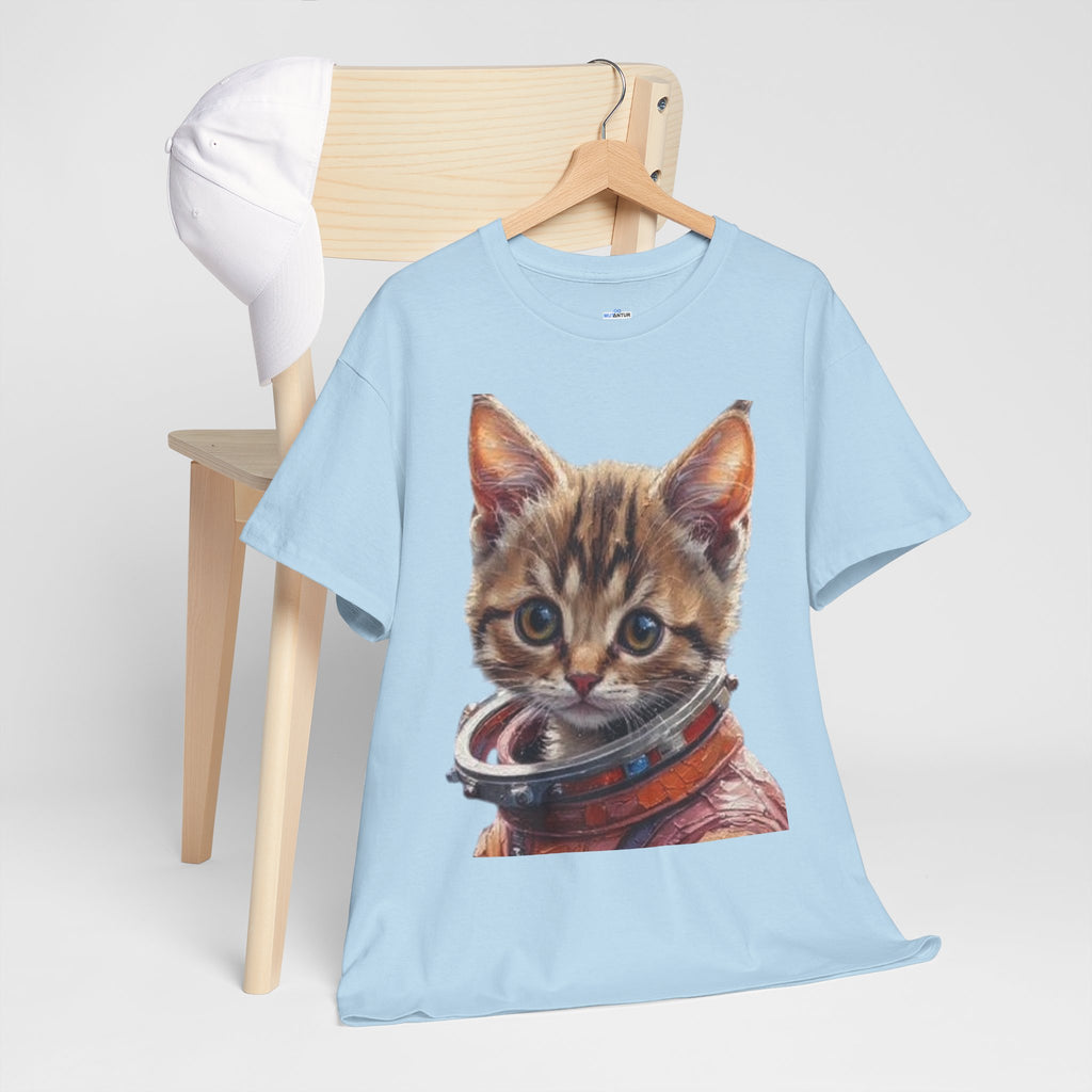 Astronaut Kitty Unisex Heavy Cotton Tee