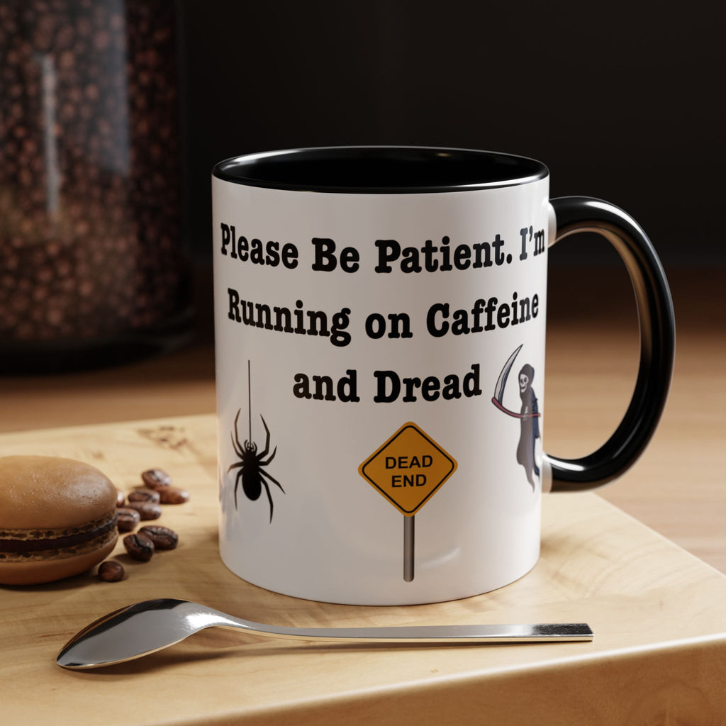 Running on Caffeine and Dread Mug | Funny Coffee Cup - Mutantur Labs LLC