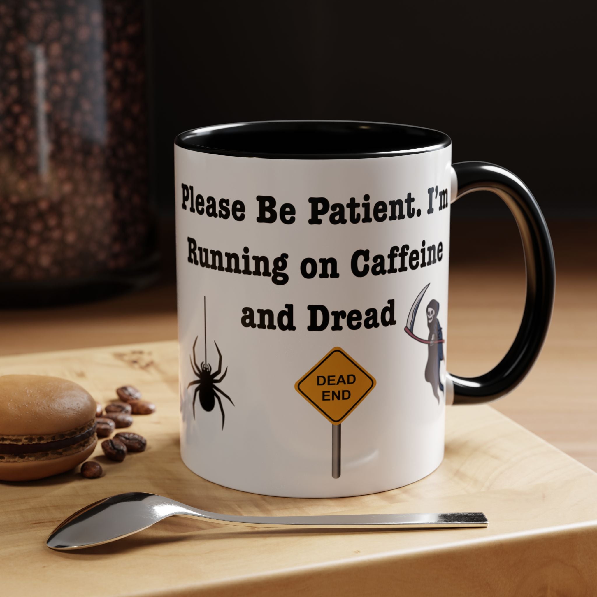 Running on Caffeine and Dread Mug | Funny Coffee Cup - Mutantur Labs LLC
