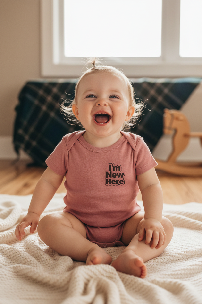 I’m New Here Infant Bodysuit — Funny Newborn Baby Outfit