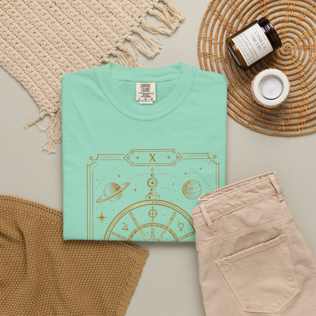 Wheel of Fortune Tarot T-Shirt — Future Arcana Comfort Colors Graphic Tee