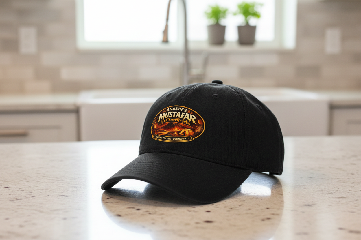 Anakin's Mustafar Lava Adventure Dad Cap — Vintage National Park Patch Baseball Hat