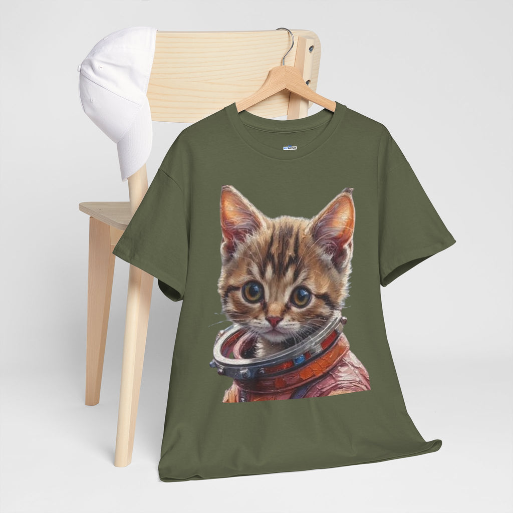 Astronaut Kitty Unisex Heavy Cotton Tee
