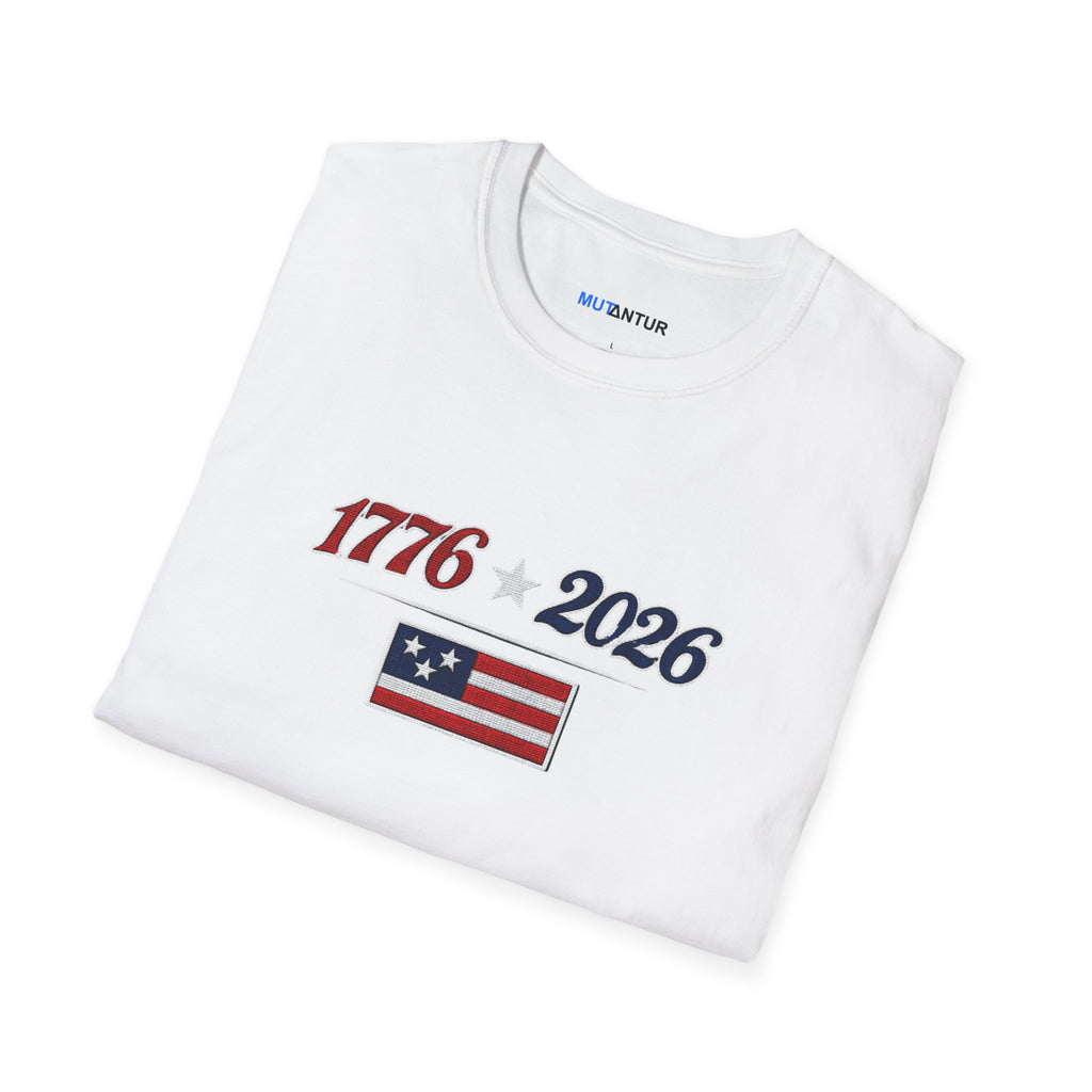 1776–2026 American Flag Anniversary T-Shirt — Patriotic Independence Day Tee - Mutantur Labs LLC