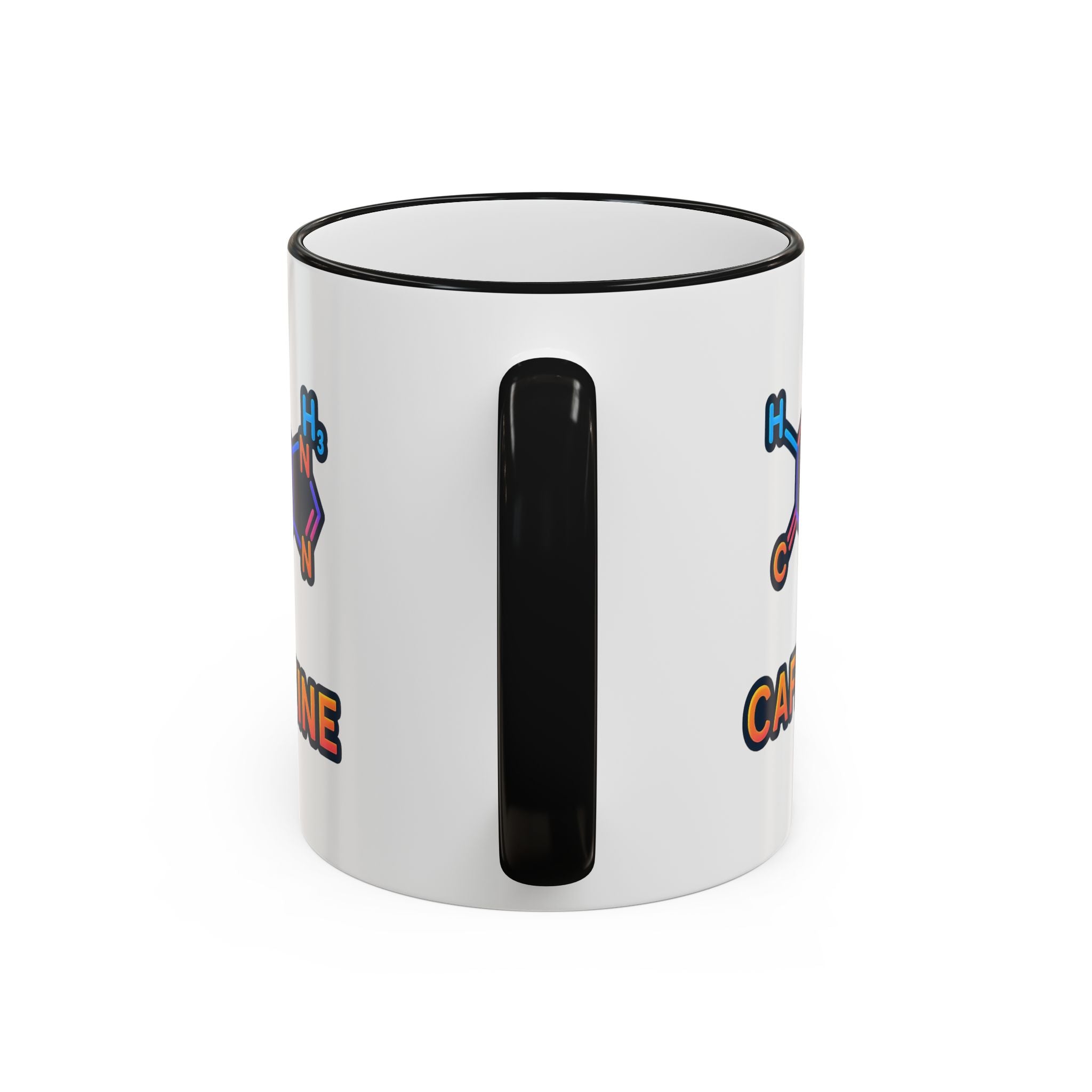 Caffeine Mug | Accent Rim and Handle Coffee Cup - Mutantur Labs LLC