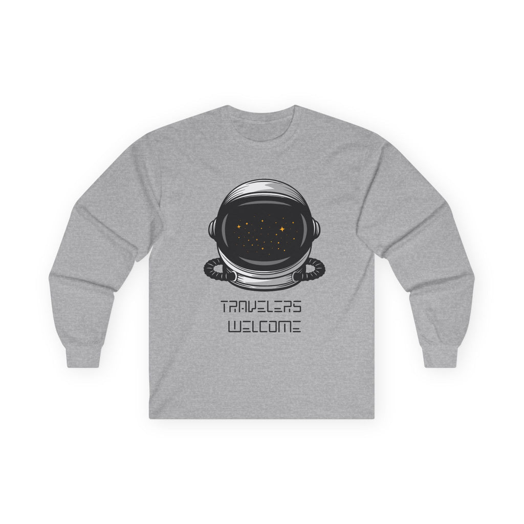Travelers Welcome Shirt | Astronaut Long Sleeve Tee - Mutantur Labs LLC