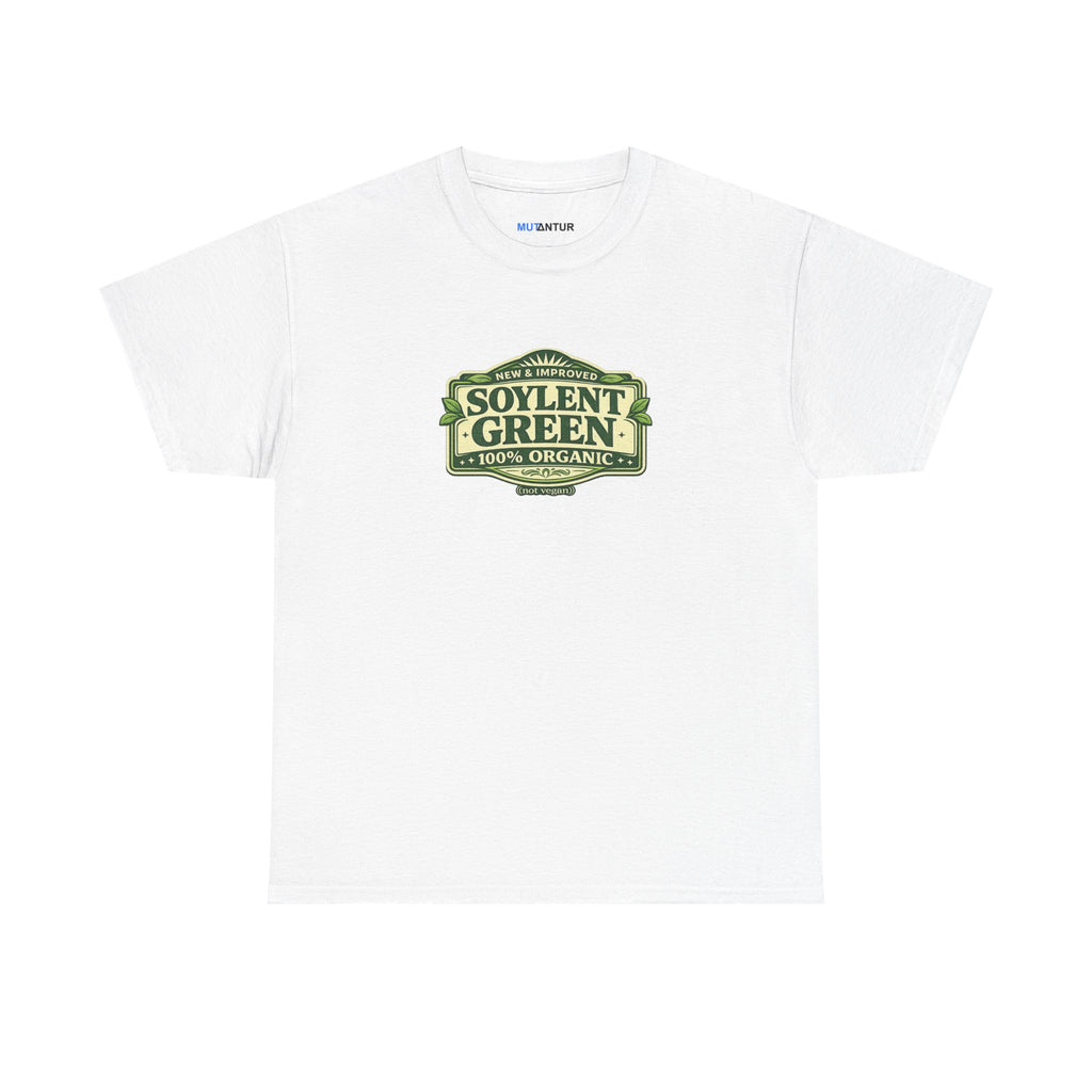 Soylent Green 100% Organic Mystery Ration T-Shirt — Funny Retro Dystopian Sci-Fi Parody Tee - Mutantur Labs LLC