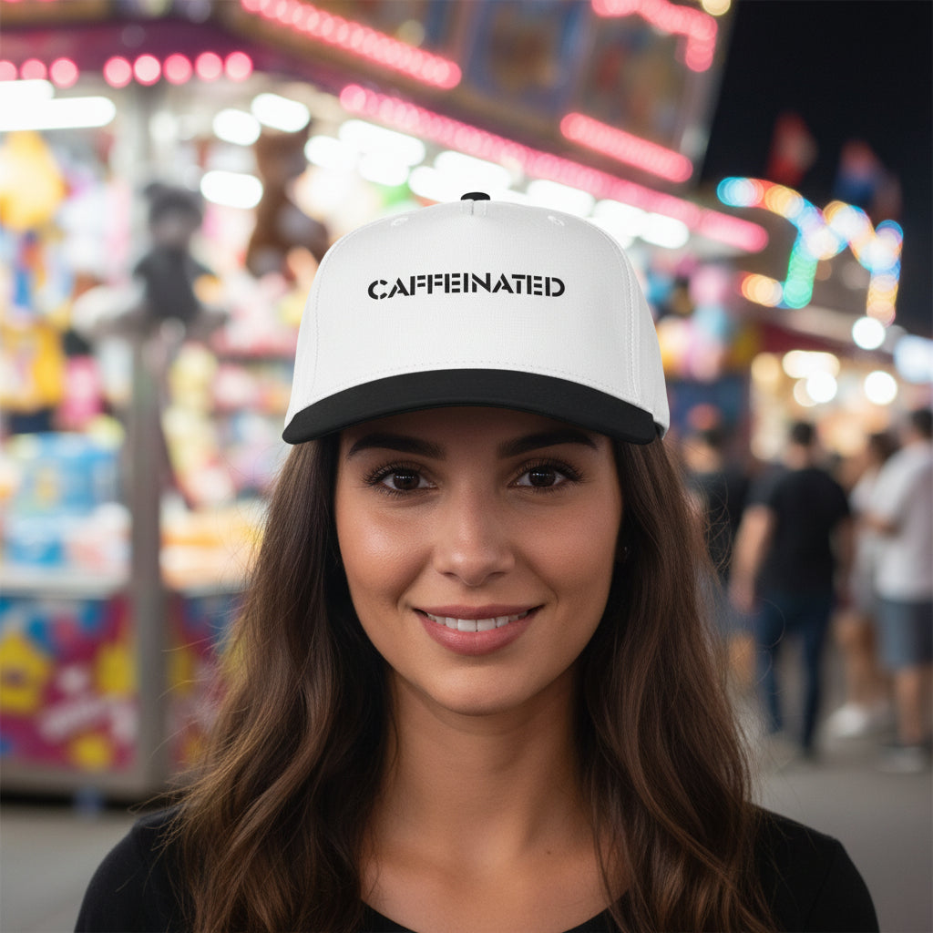 Caffeinated Mid Profile Baseball Cap |Coffee Lover Hat - Mutantur Labs LLC