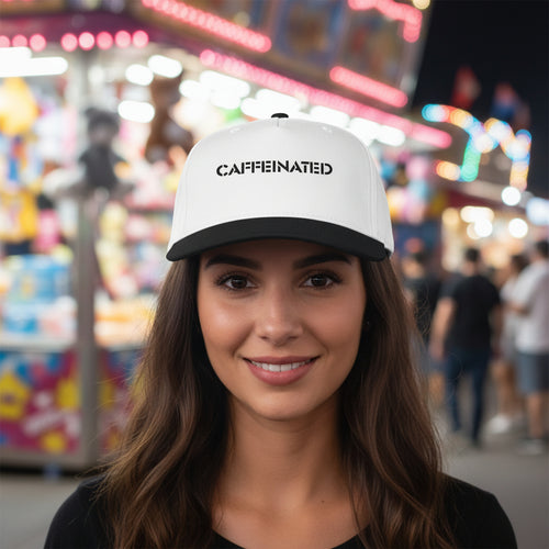 Caffeinated Mid Profile Baseball Cap |Coffee Lover Hat - Mutantur Labs LLC