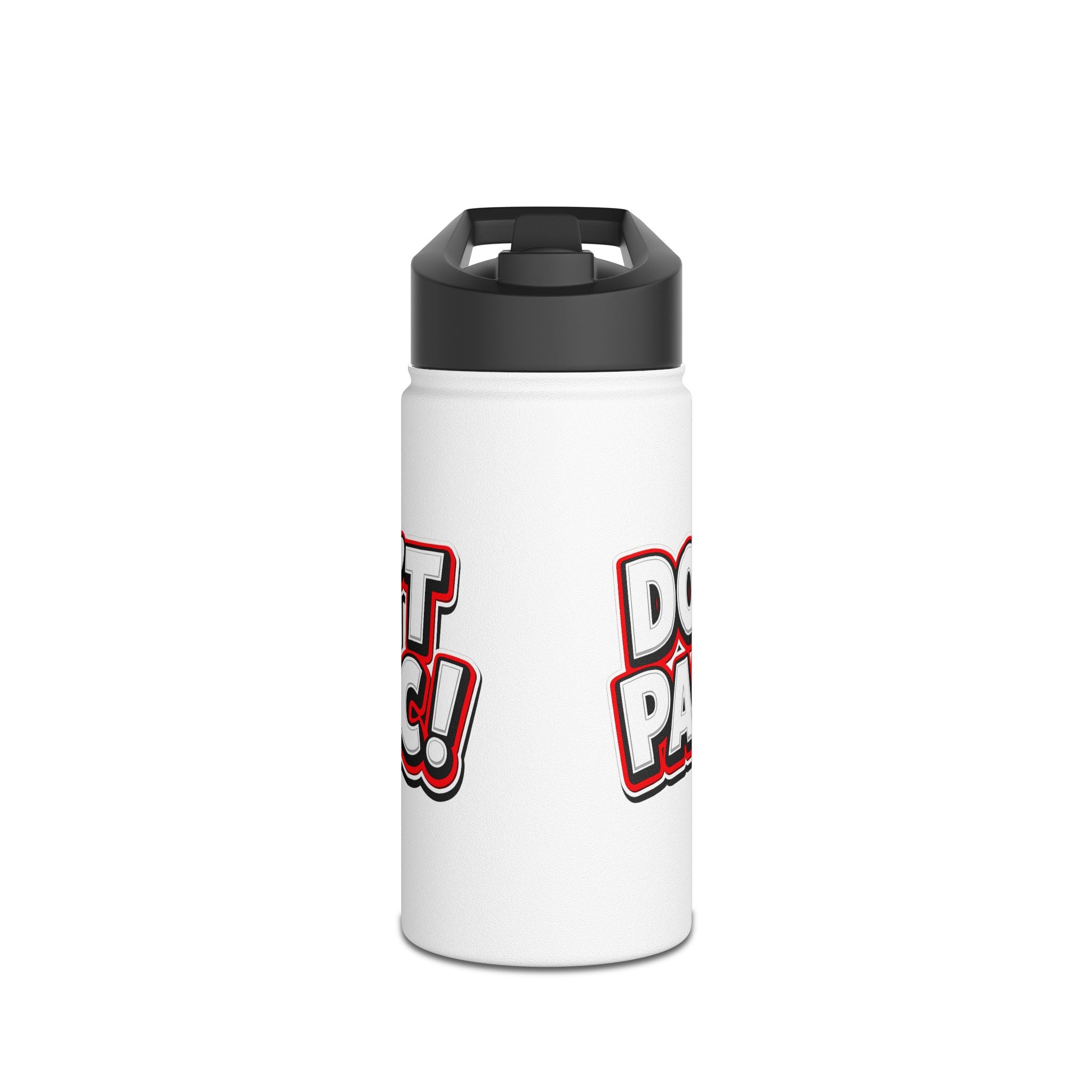 Don’t Panic Stainless Steel Water Bottle — Funny Retro Graphic Insulated Bottle - Mutantur Labs LLC