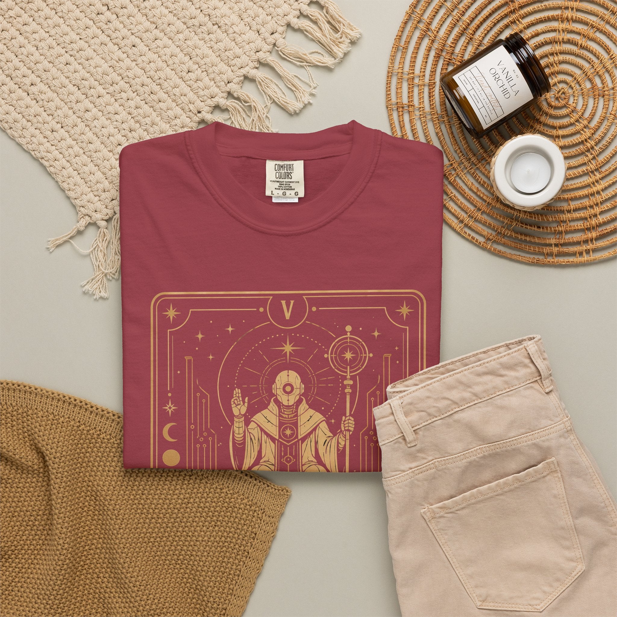 The Hierophant Tarot T-Shirt — Future Arcana Comfort Colors Graphic Tee