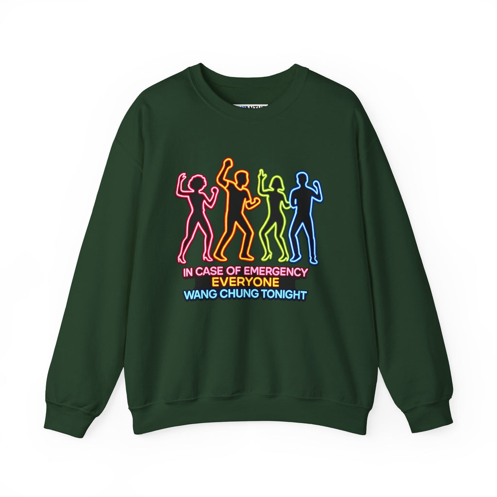 Emergency Everyone Wang Chung Tonight Sweatshirt, Cozy Playful Crewneck - Mutantur Labs LLC
