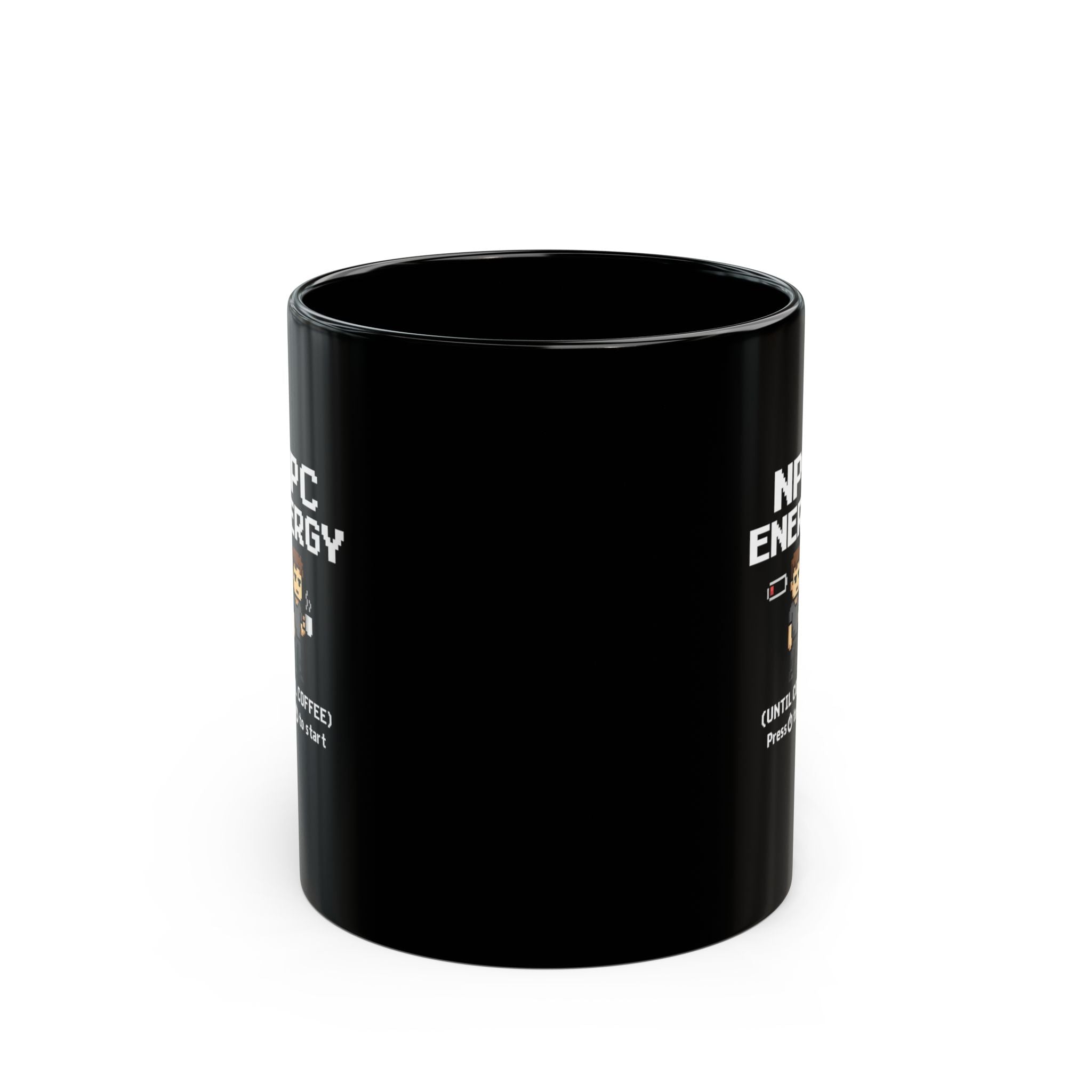 NPC Energy Coffee Mug — "Until Coffee" Retro Gamer Pixel Art Ceramic Mug (11oz ) - Mutantur Labs LLC