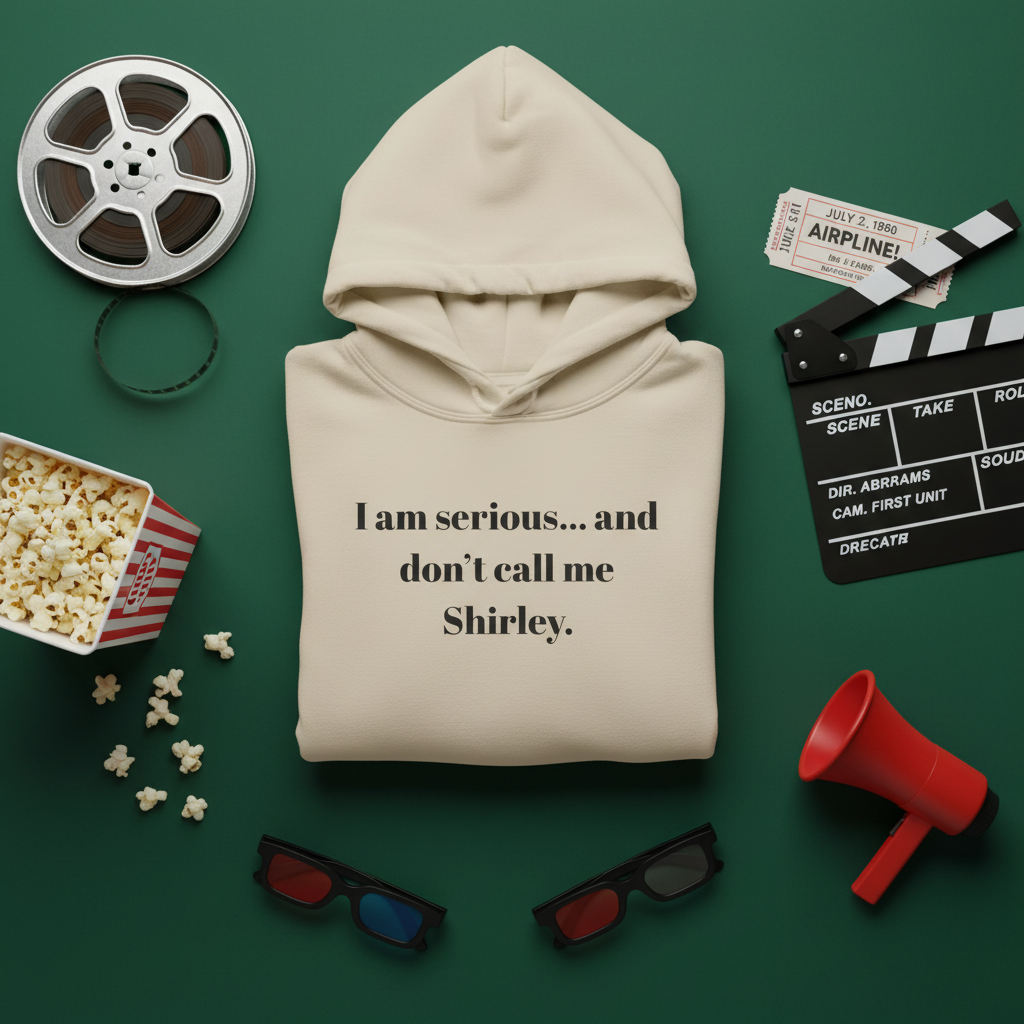 Hoodie — "I am serious... and don't call me Shirley." Funny Quote Pullover