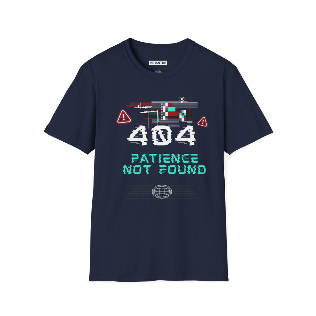 404 Patience Not Found Retro Glitch Tech Tee - Mutantur Labs LLC