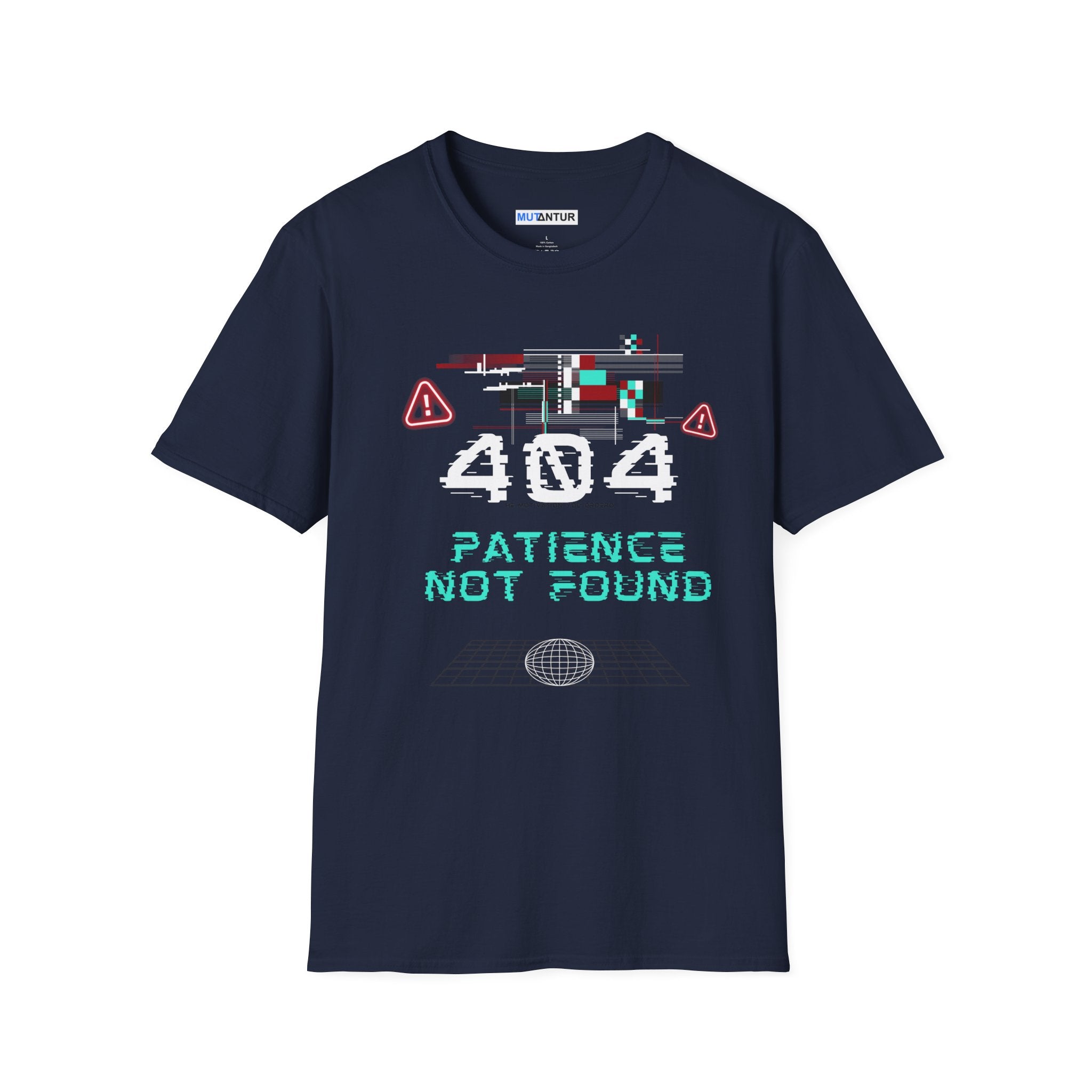 404 Patience Not Found Retro Glitch Tech Tee - Mutantur Labs LLC