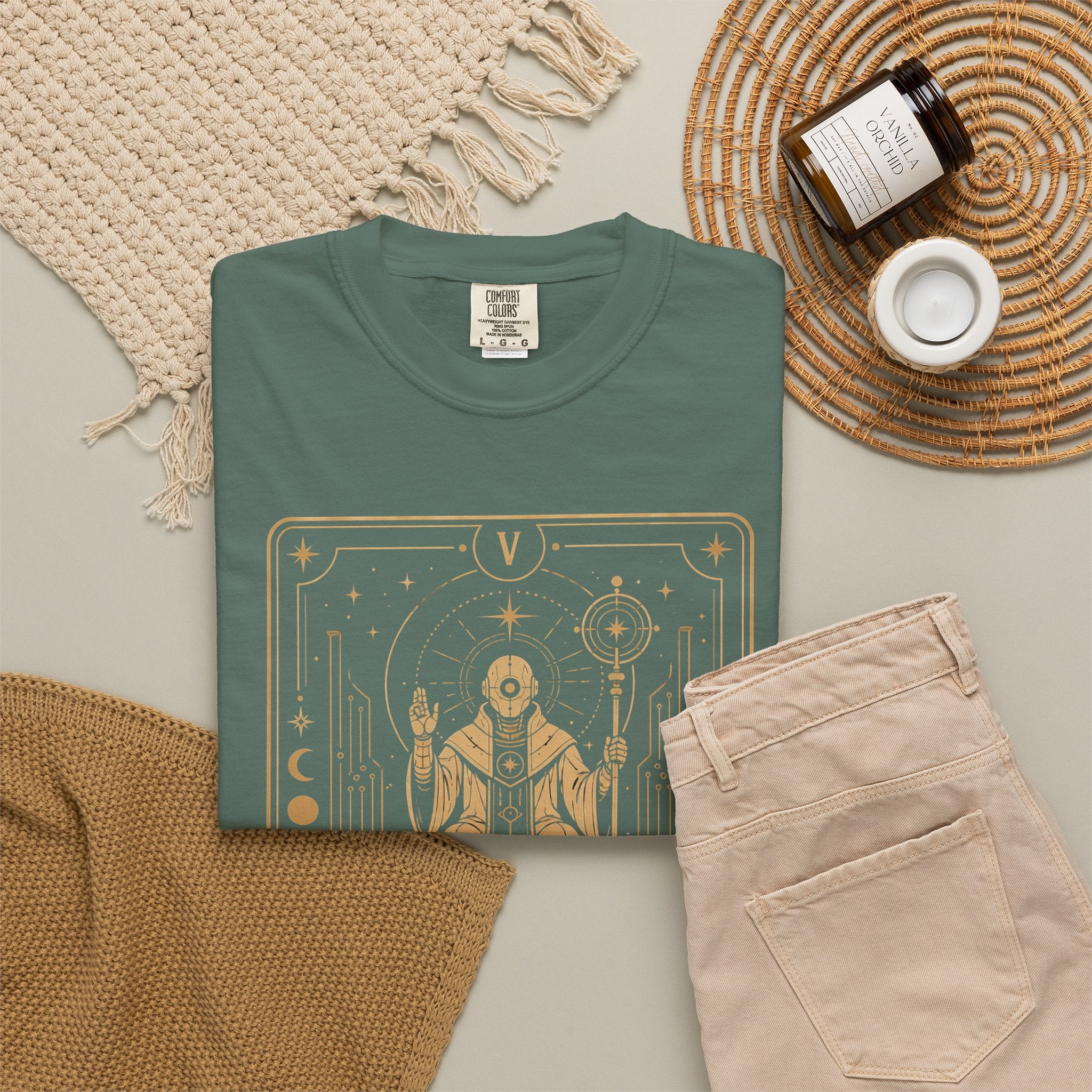 The Hierophant Tarot T-Shirt — Future Arcana Comfort Colors Graphic Tee