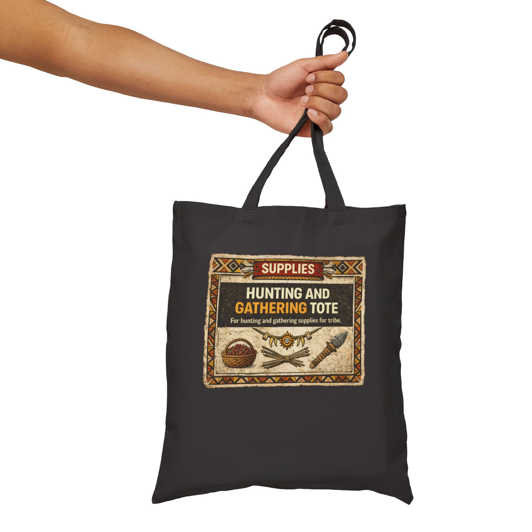 Hunting and Gathering tote bag | Canvas Shopping Tote, Nature Foraging Design - Mutantur Labs LLC