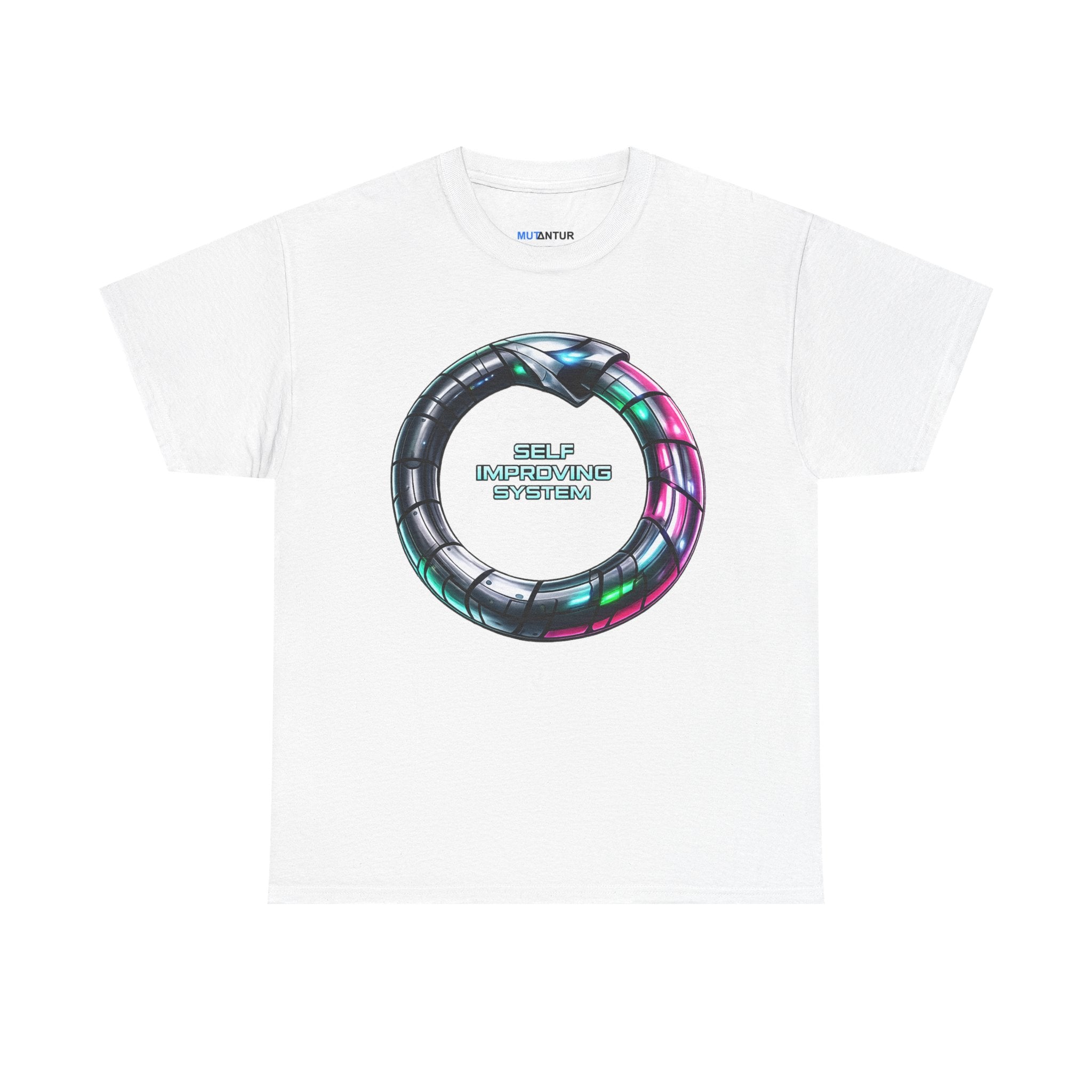 Self Improving System T-Shirt | Retro Futuristic Ouroboros Tee