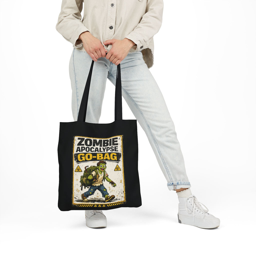 Zombie Apocalypse Go-Bag Tote Bag | Retro Survival Graphic - Mutantur Labs LLC