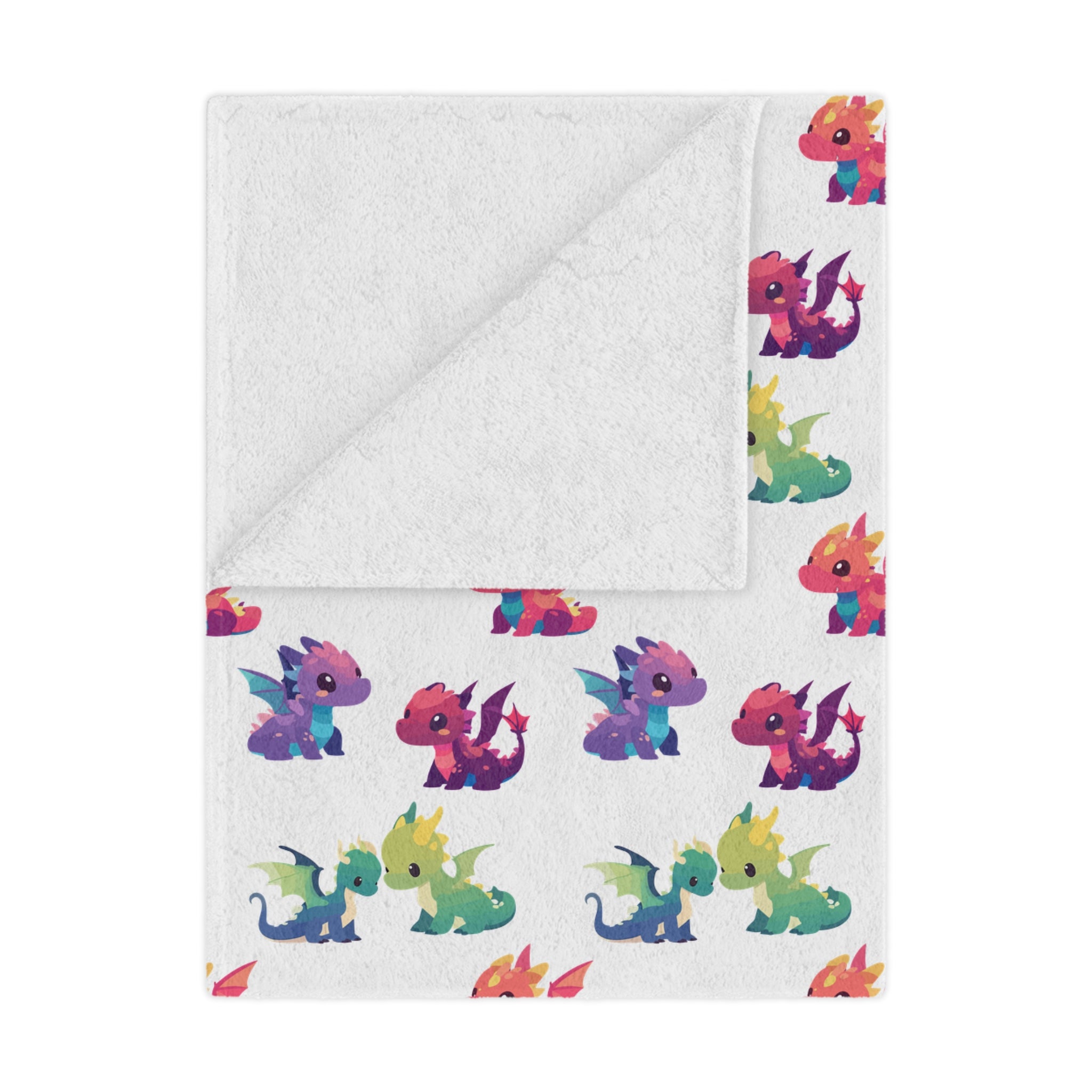 Rainbow Dragon Minky Blanket — Soft Plush Throw for Kids & Nursery - Mutantur Labs LLC