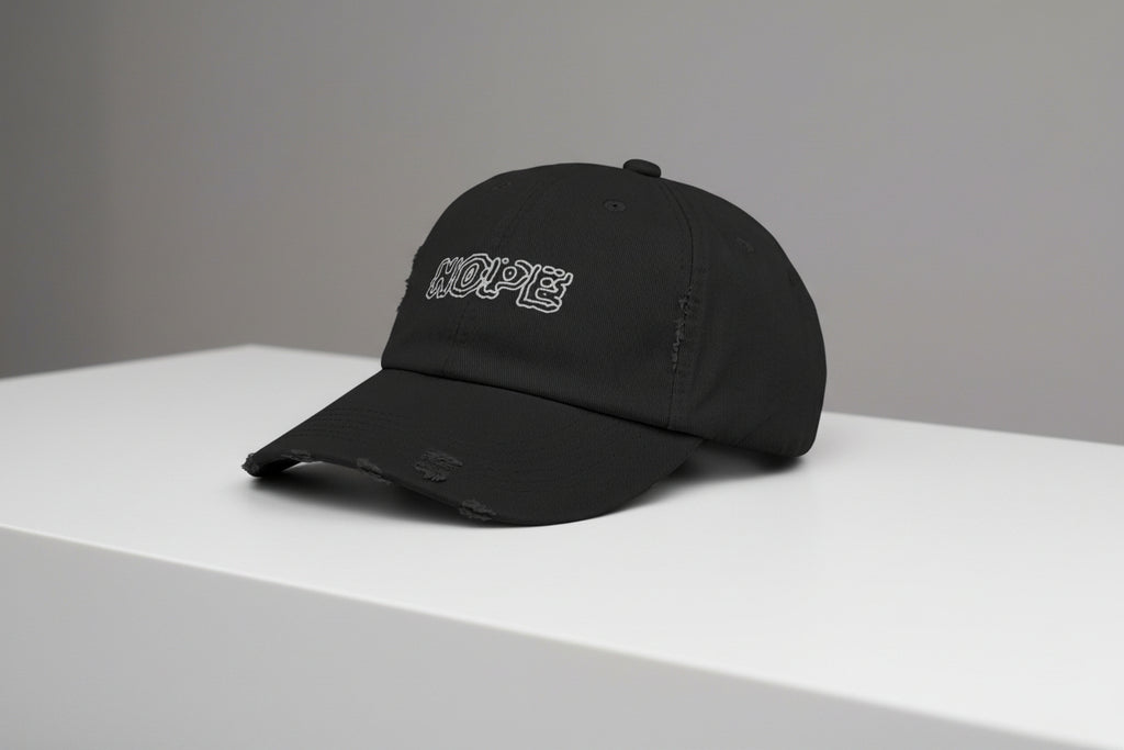 NOPE Distressed Cap Funny Hat - Mutantur Labs LLC