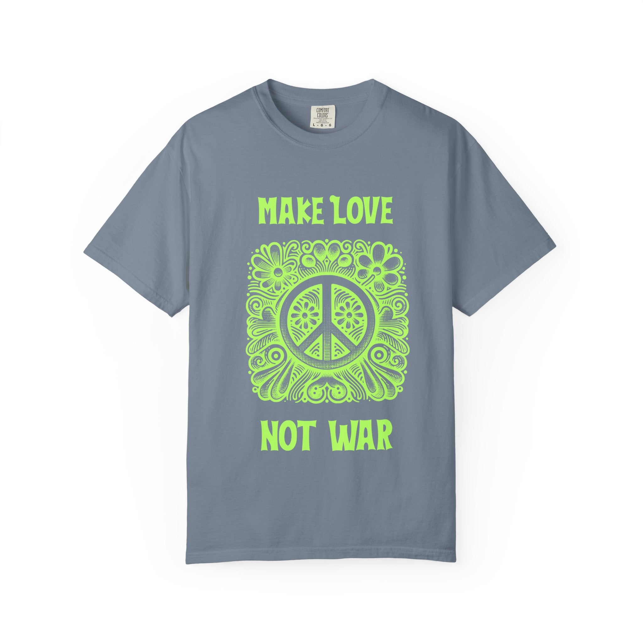 Make Love Not War T-Shirt | Retro Peace Sign Hippie Tee - Mutantur Labs LLC